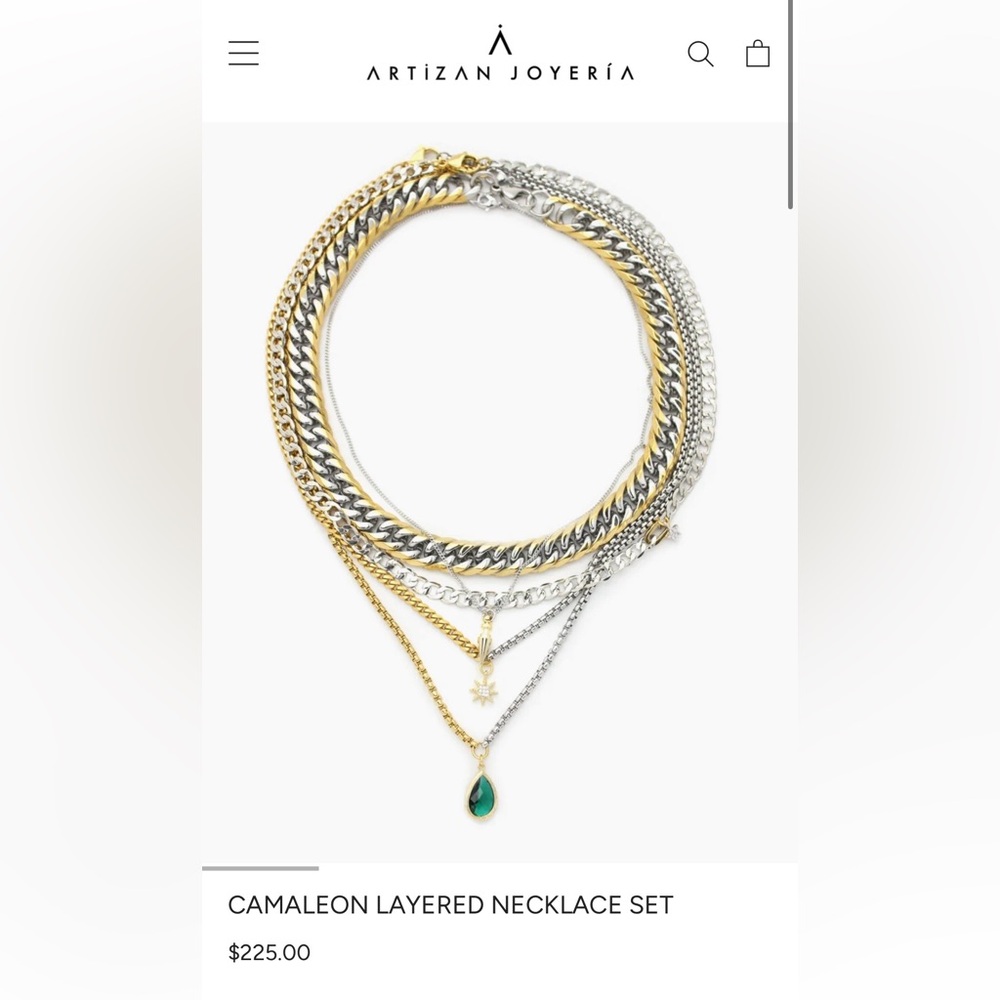 Artizan Joyería Camaleon Layered Necklace Set